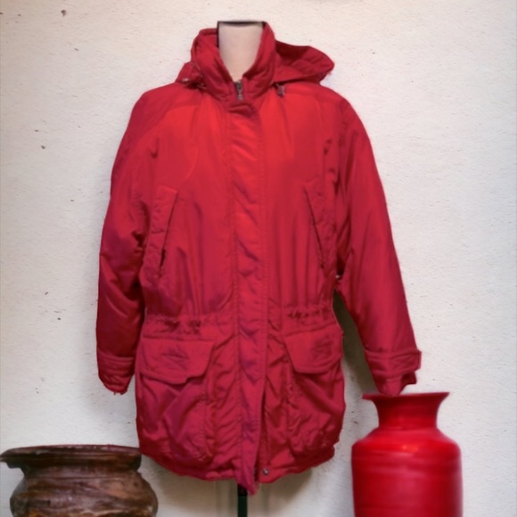 Eddie Bauer Jackets & Blazers - EDDIE BAUER Red Goose Down Coat